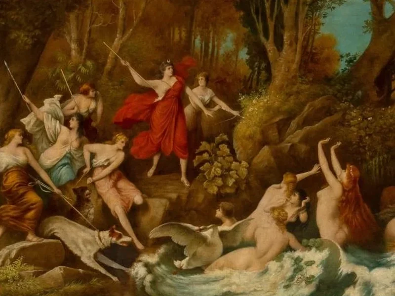 1864-Franz Rösler - Diana e le sue ninfe